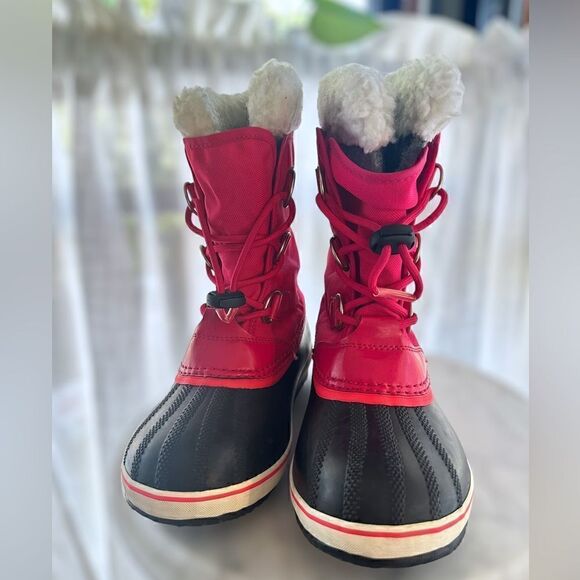Sorel Yoot Pac Waterproof Nylon Winter Snow Boots Bright Rose Size 4 - Picture 15 of 16